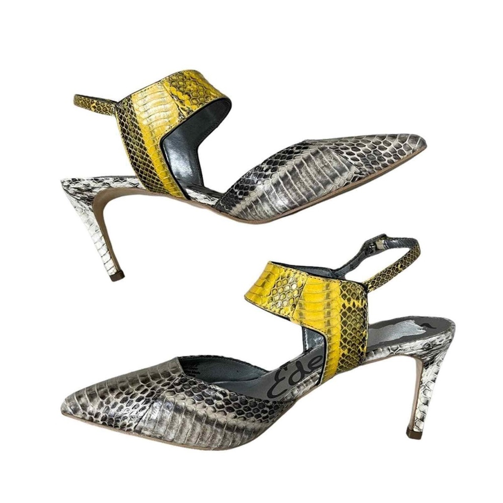 Sam Edelman Python-Embossed Kitten Heels - image 1